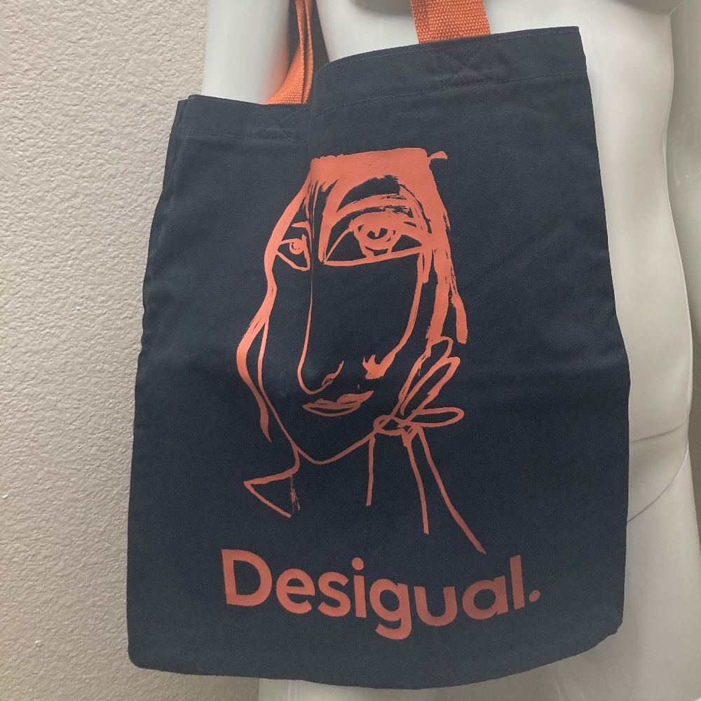 Desigual Tote Bag in Orange & Black